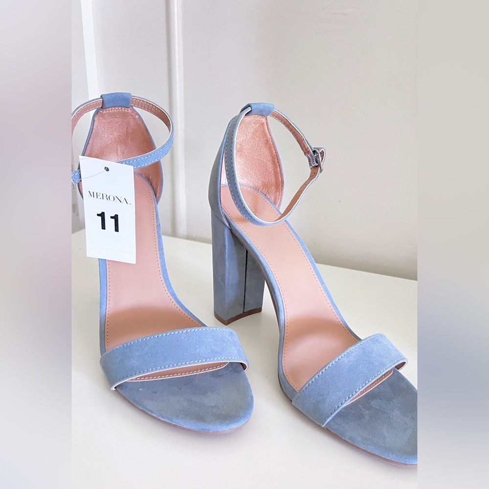 Merona Blue Sandal Heels - SIZE 11 NEW